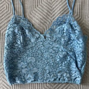 Blue Lace Camisole Top